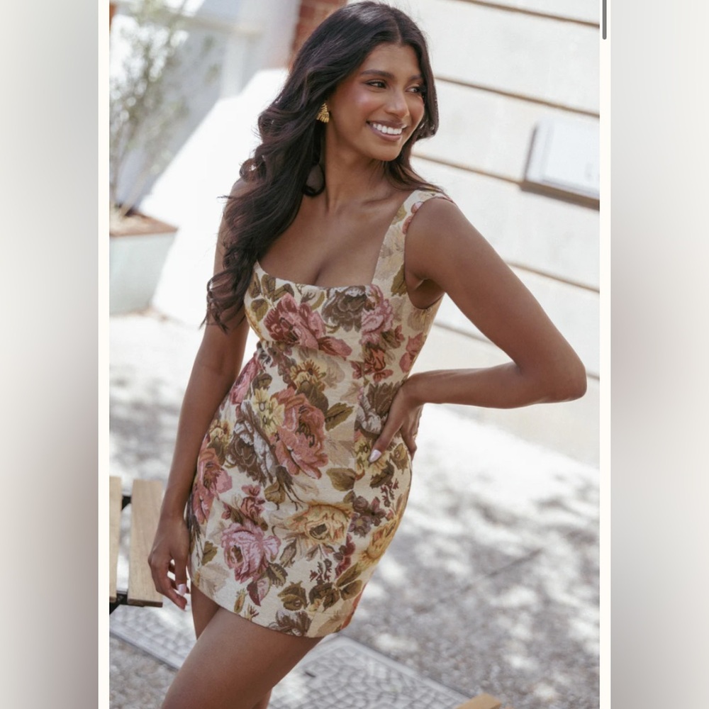 Altar'd State Floral Tapestry Dress